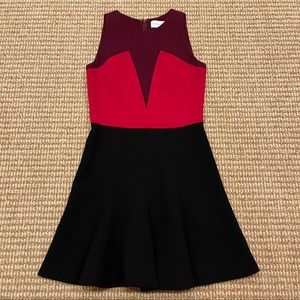 Porter Grey Color Block Sleeveless Dress 0